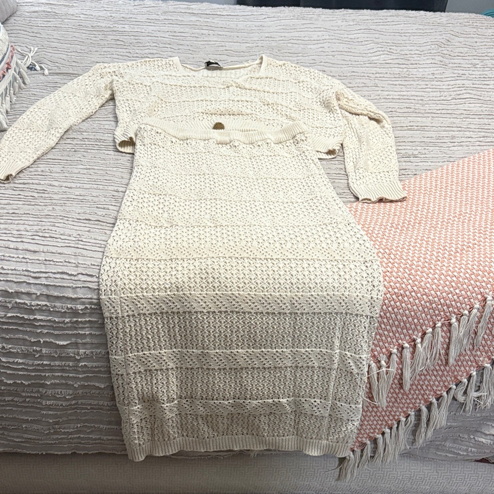 Chic Cream Knit 2 piece set